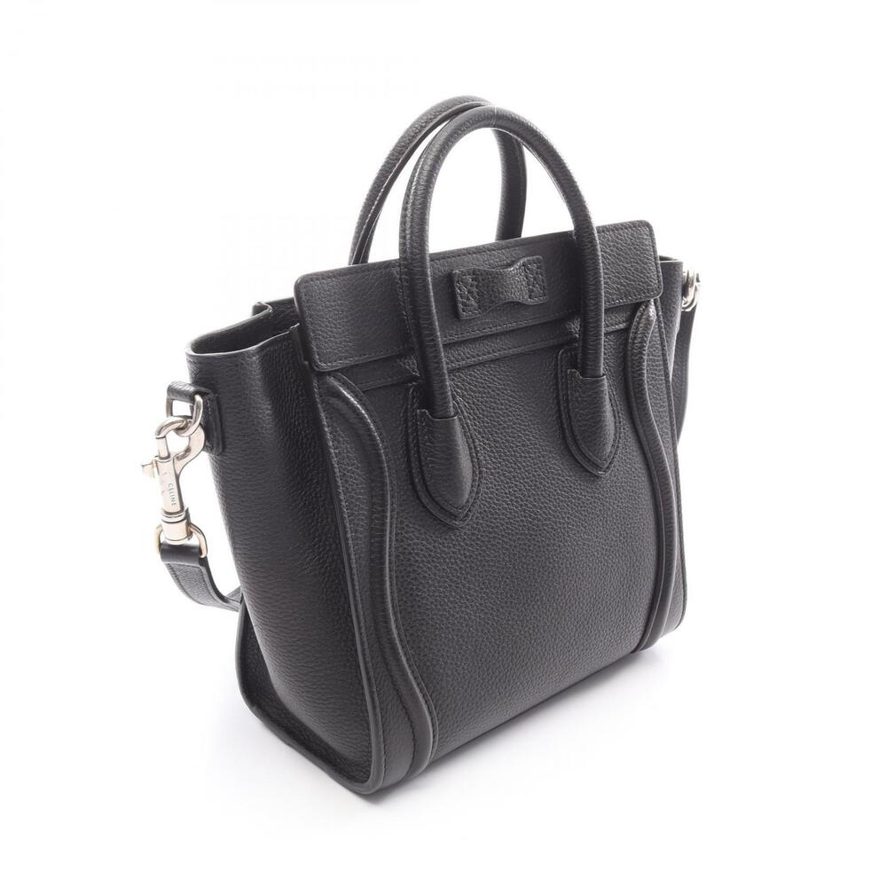 Celine Luggage 2way Shopper Handbag Leather Black - Picture 2 of 9